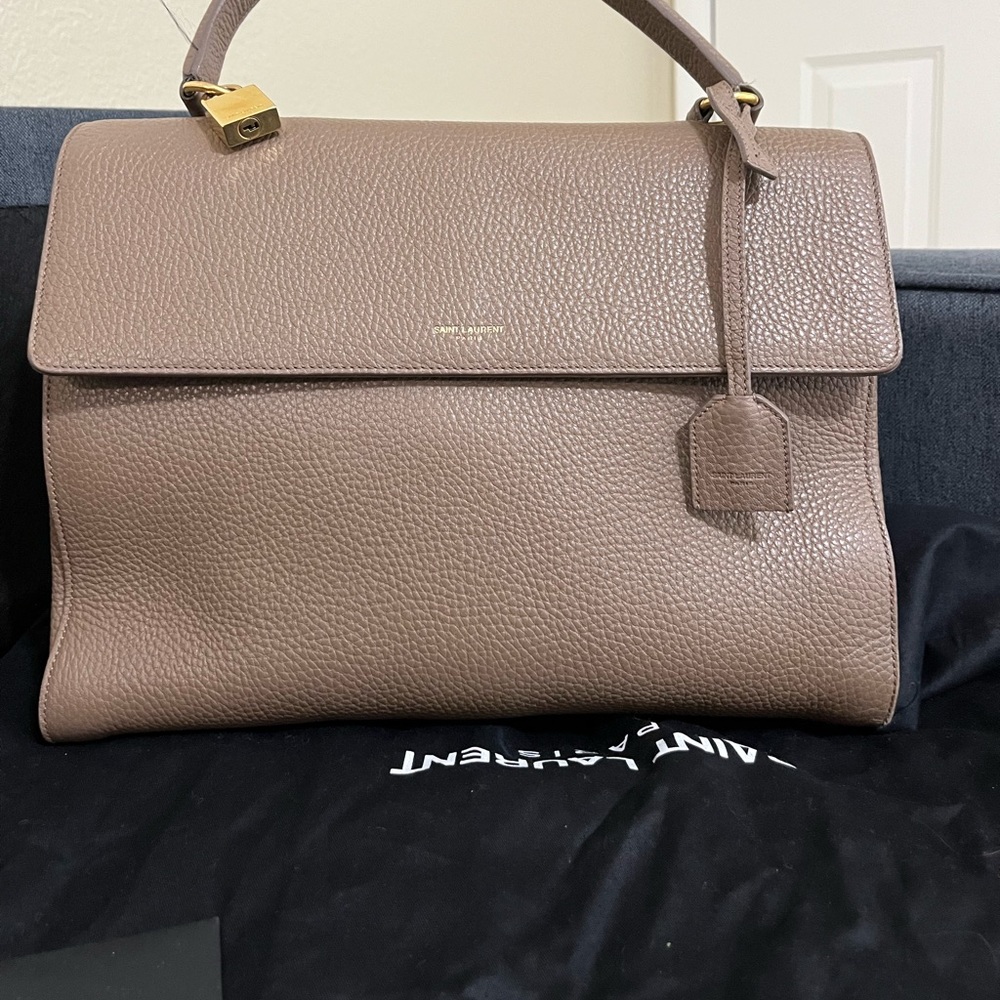 Saint laurent moujik taupe color , top handle bag